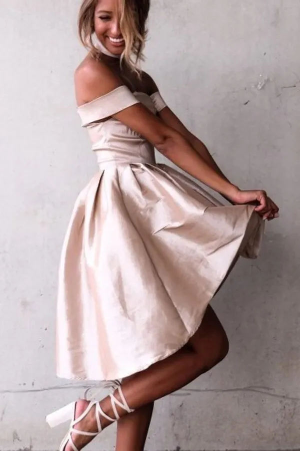 2024 Cocktail Dresses A Line Off The Shoulder PP1DDGQX