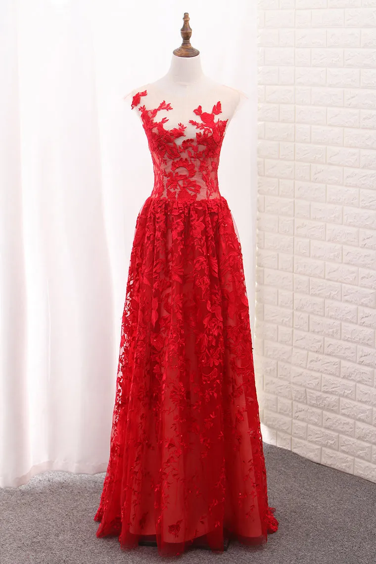 2024 Off The Shoulder Lace Prom Dresses A Line Floor Length