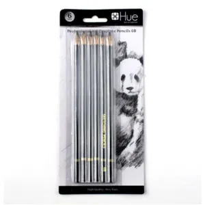 6 Pack Professional Graphic Art Pencil - 6B