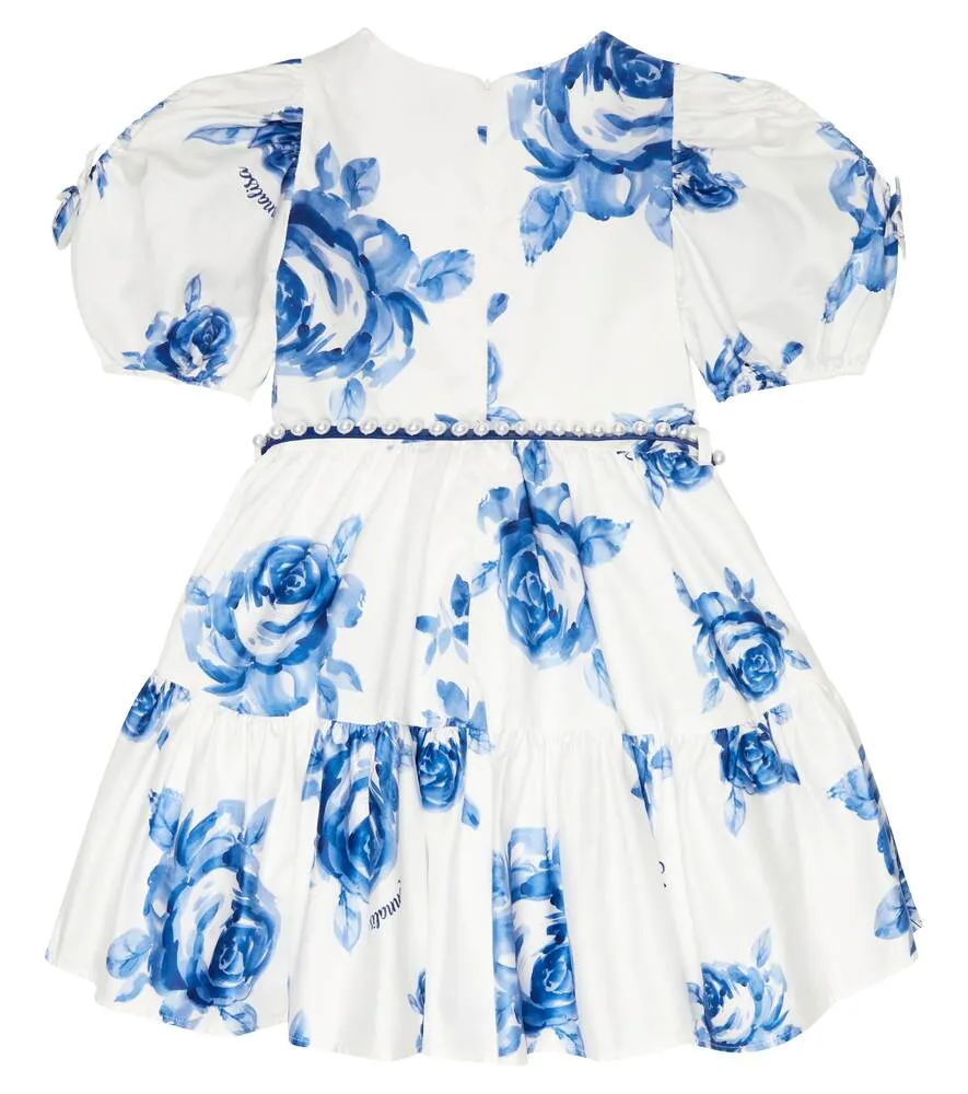 Adele Floral Monnalisa Dress, White