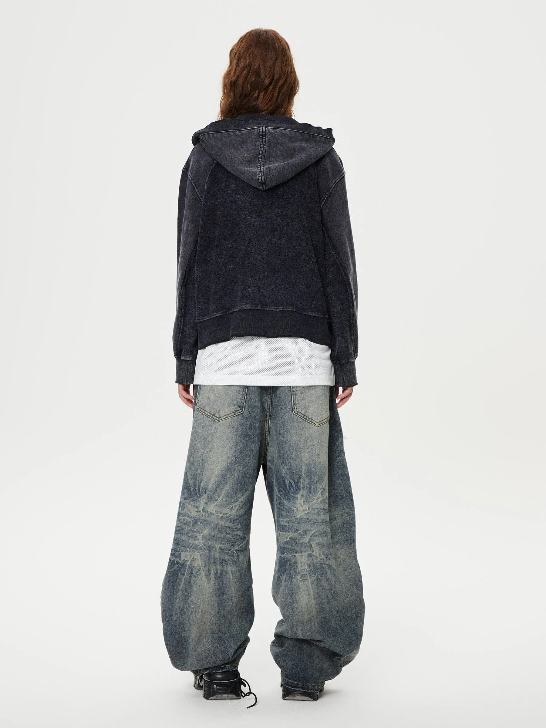 Aelfric Eden Deconstruction Patchwork Washed Loose Jeans
