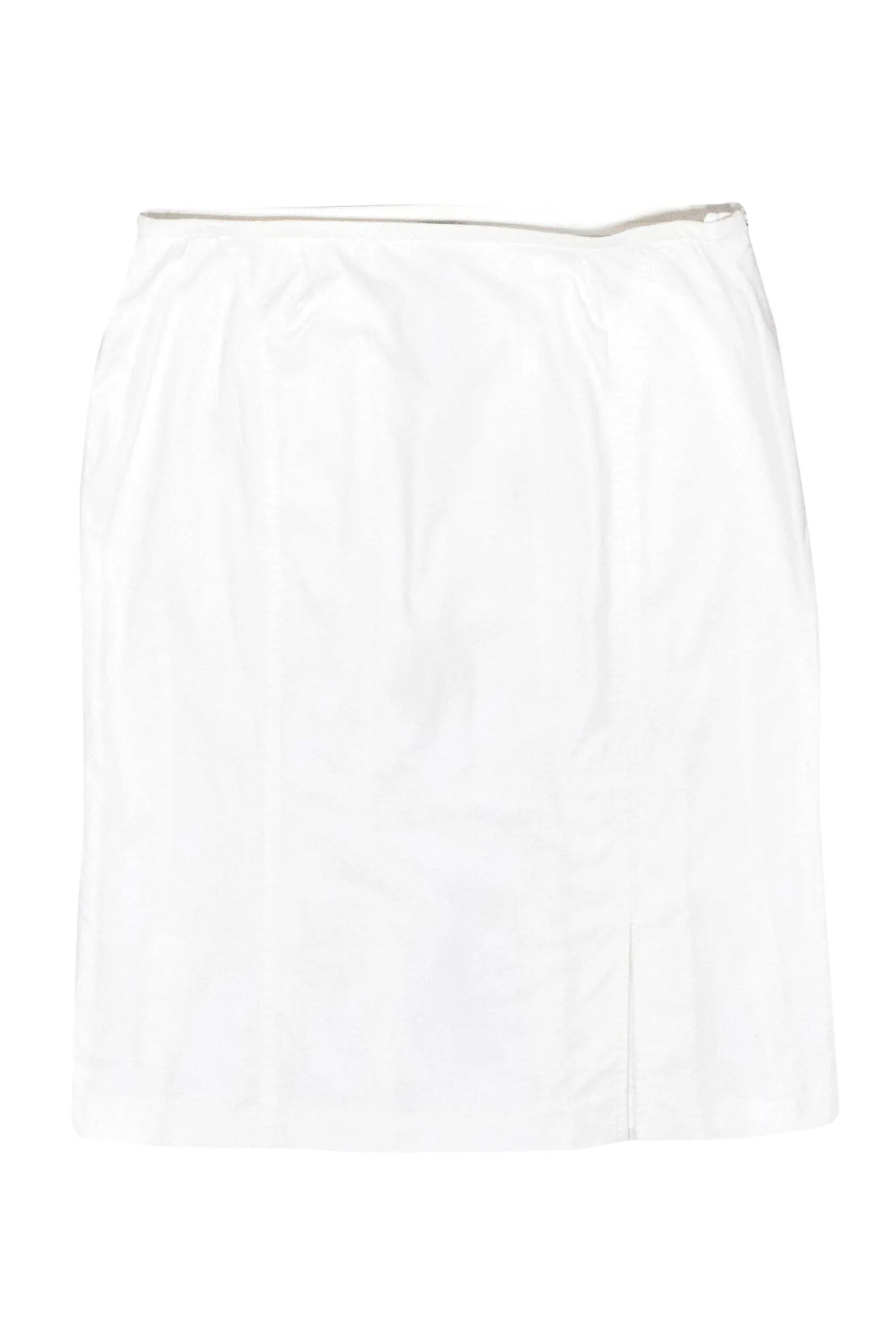 Armani Collezioni - White Cotton Blend Pencil Skirt Sz 8
