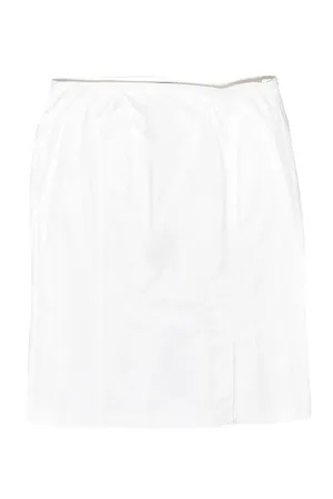 Armani Collezioni - White Cotton Blend Pencil Skirt Sz 8