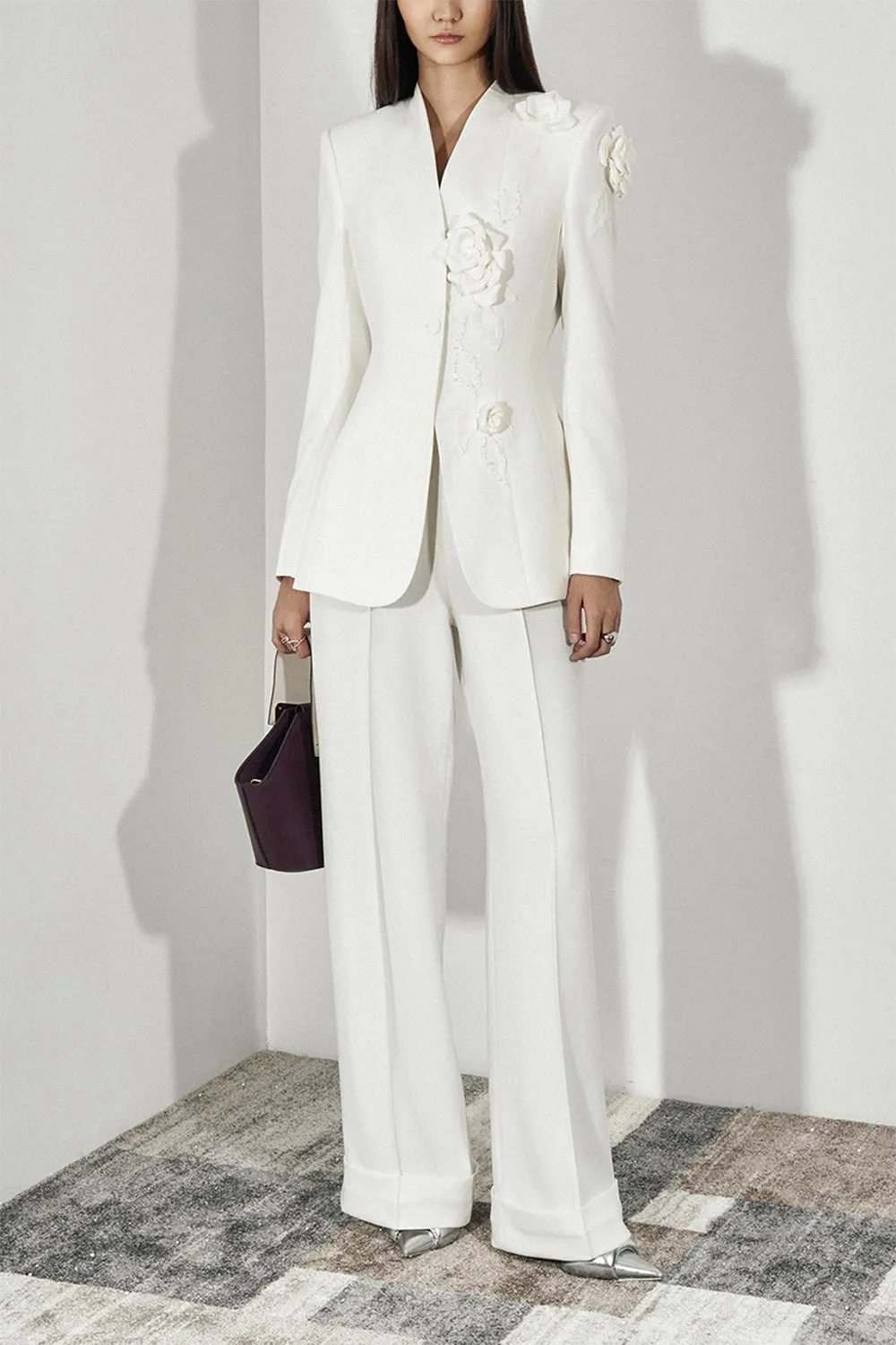 Bianca Structured Long Sleeved Twill Blazer