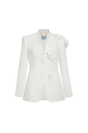 Bianca Structured Long Sleeved Twill Blazer