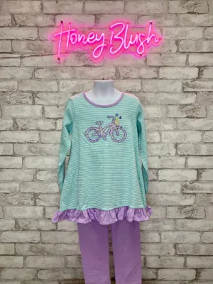 Bicycle Ruffle Pants Set