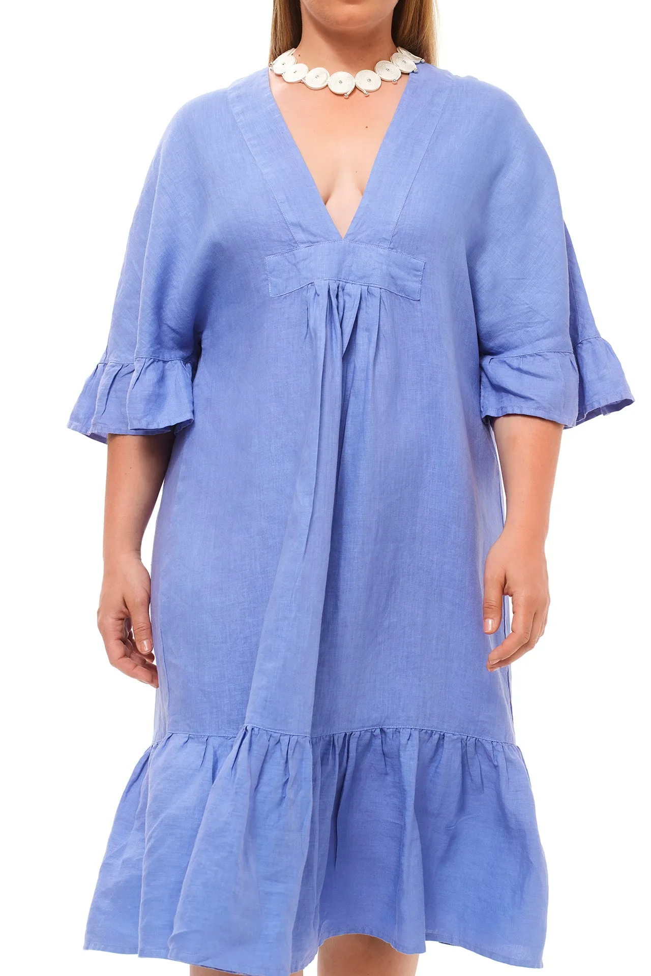 Cami Linen Dress Blue