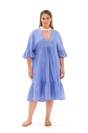 Cami Linen Dress Blue