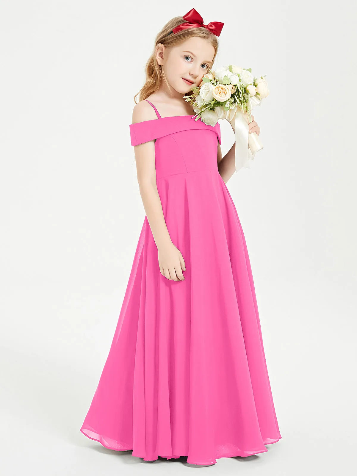Chic Junior Bridesmaid Dresses Off the Shoulder Azalea