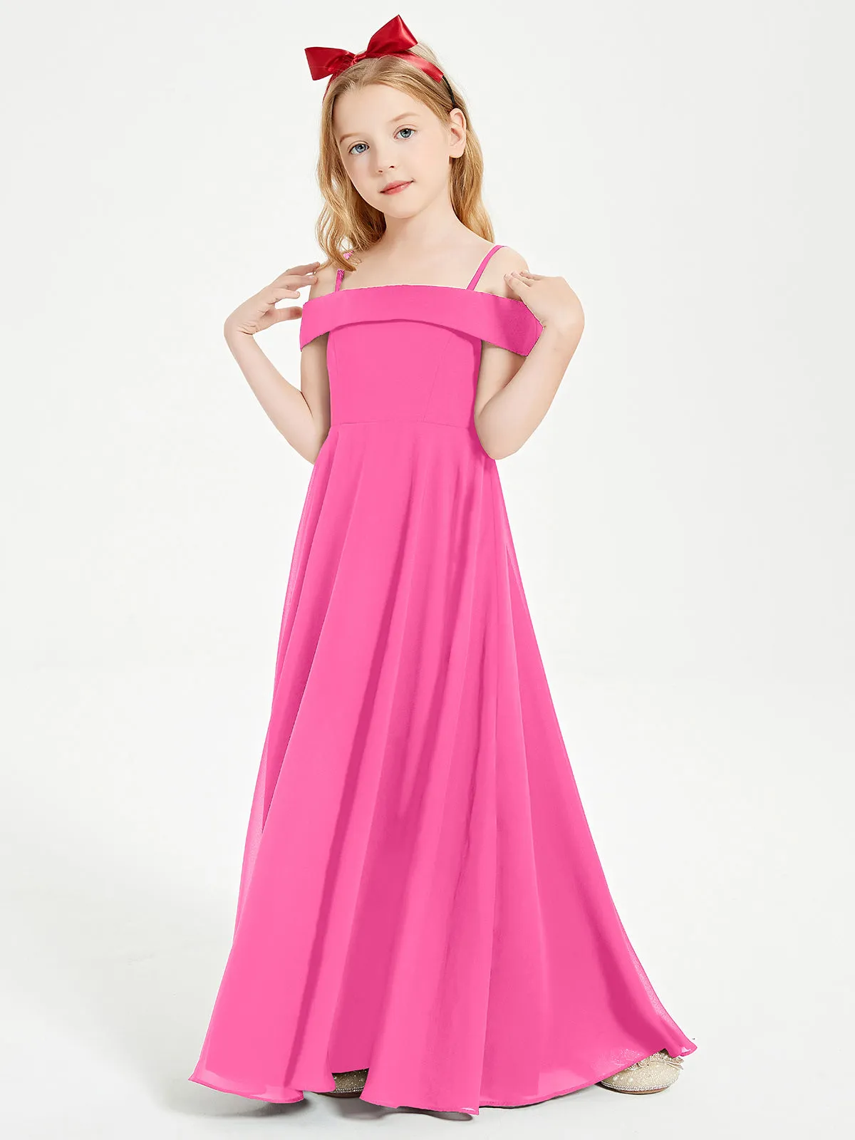 Chic Junior Bridesmaid Dresses Off the Shoulder Azalea