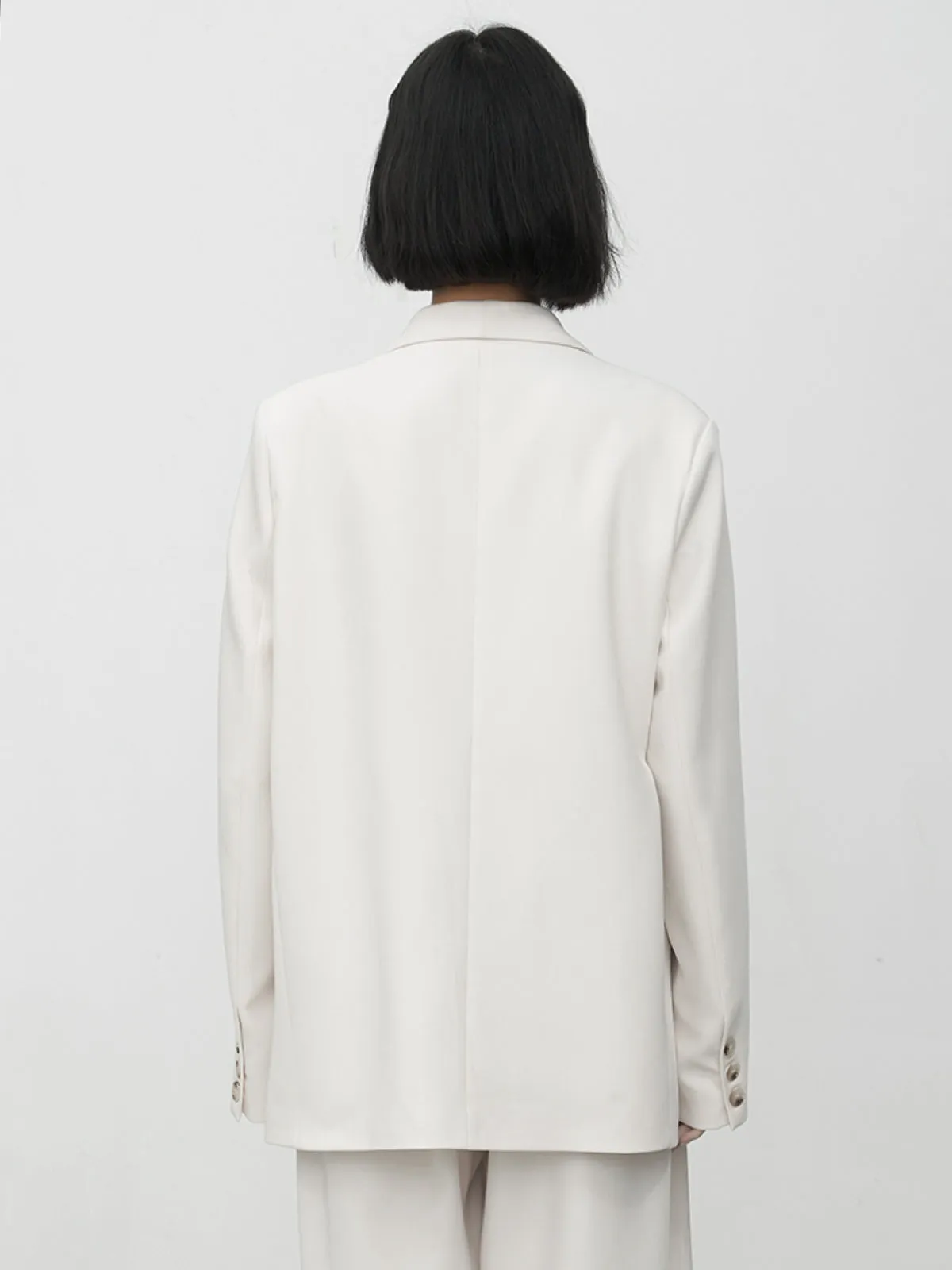 CHICMY- Asymmetric Buttoned Structured Blazer