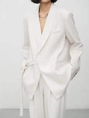 CHICMY- Asymmetric Buttoned Structured Blazer