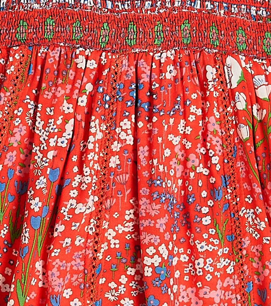 Cindy Floral Poupette St Barth Dress, Red