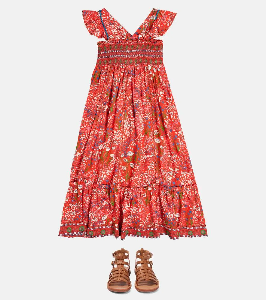 Cindy Floral Poupette St Barth Dress, Red