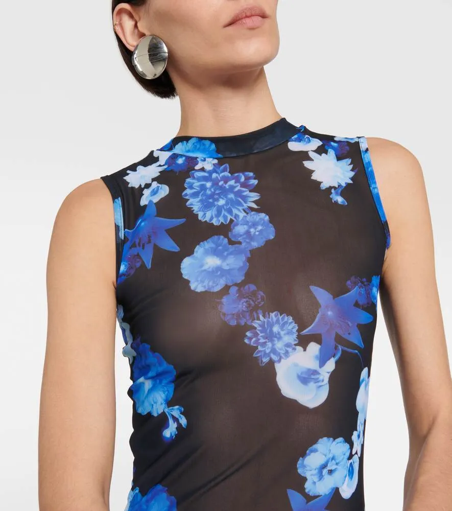 COPERNI floral mesh maxi dress, black