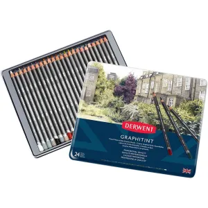 Derwent 12 Graphitint Coloured Pencils Tin Set Artists Professional