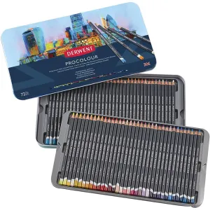 Derwent 72 ProColour Coloured Pencils Tin Set Professional