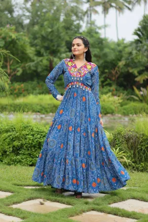 Elegant and Fabulous Bandhni Printed  Gowns