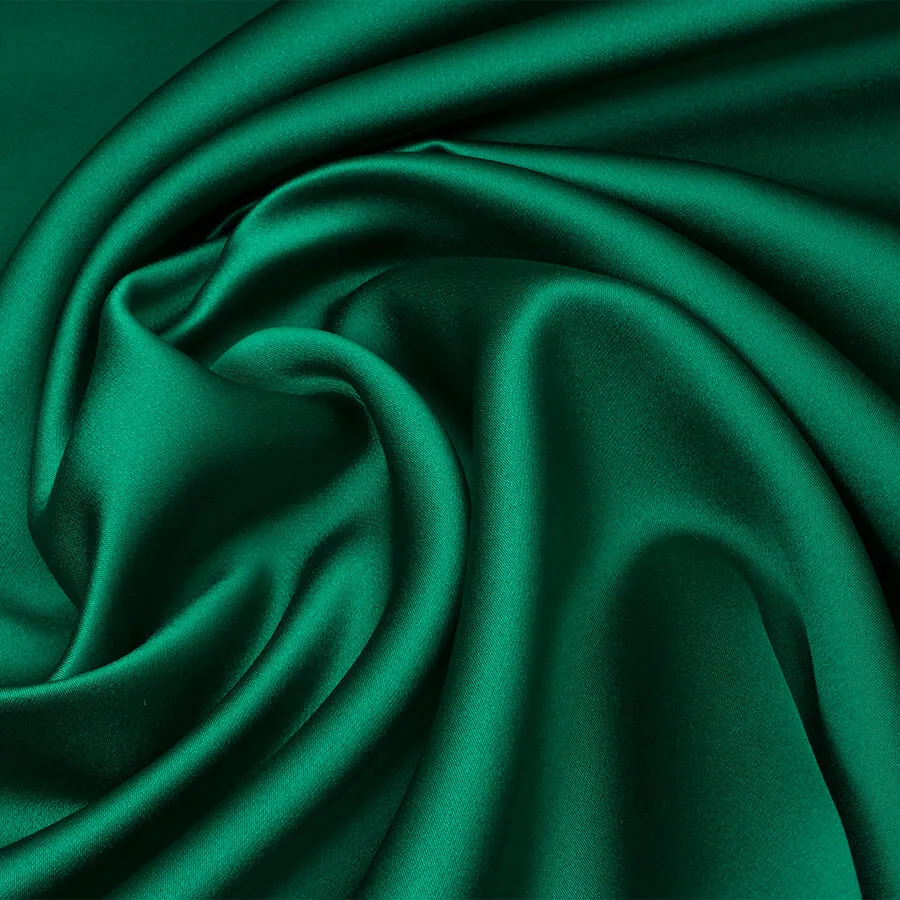 Emerald Double Faced Duchess Satin & Mikado