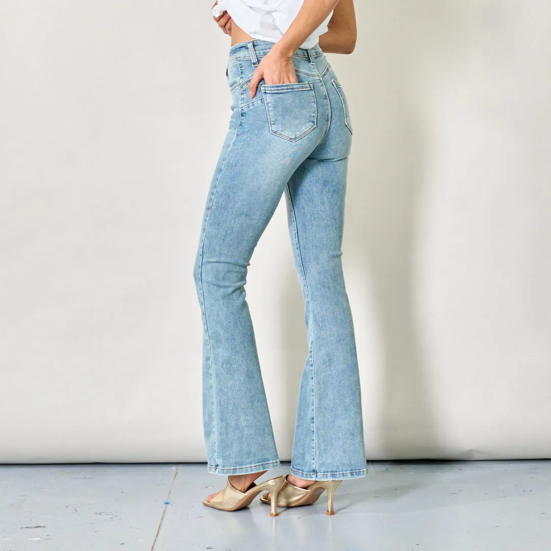 Flared denim jeans wholesale
