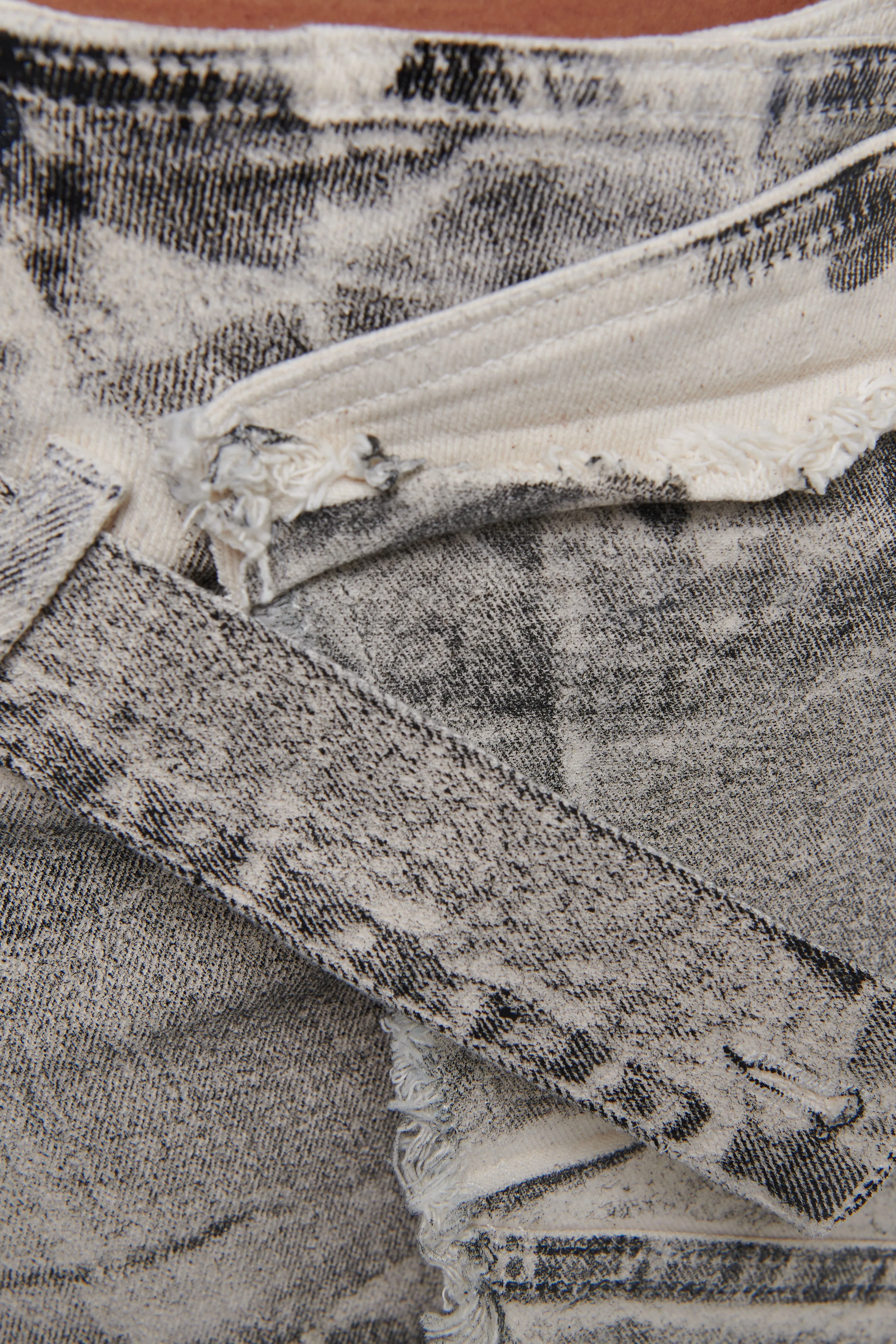 Grey Denim Wrap Skirt