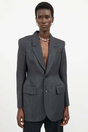 Grey Structured Blazer