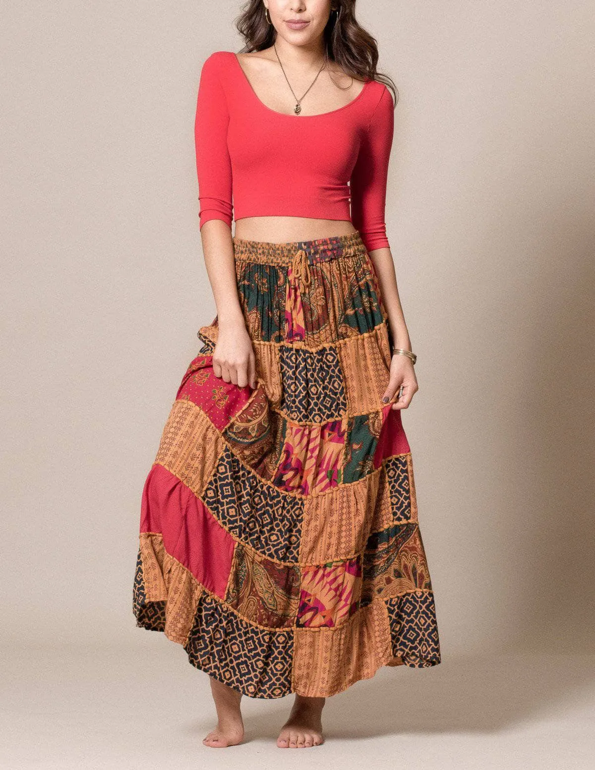 India Patchwork Skirt - As-Is-Clearance