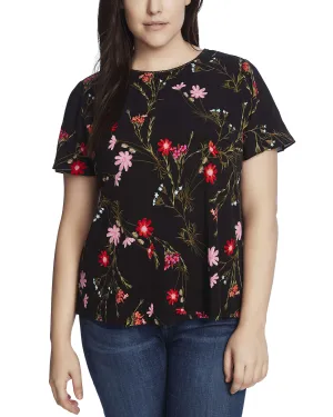 Irene Flutter-Sleeve Top | RICH BLACK