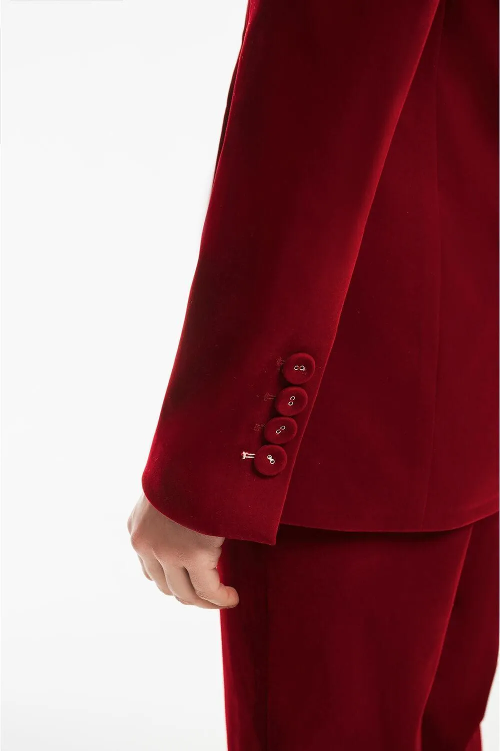 Isla Structured Long Sleeved Velvet Blazer