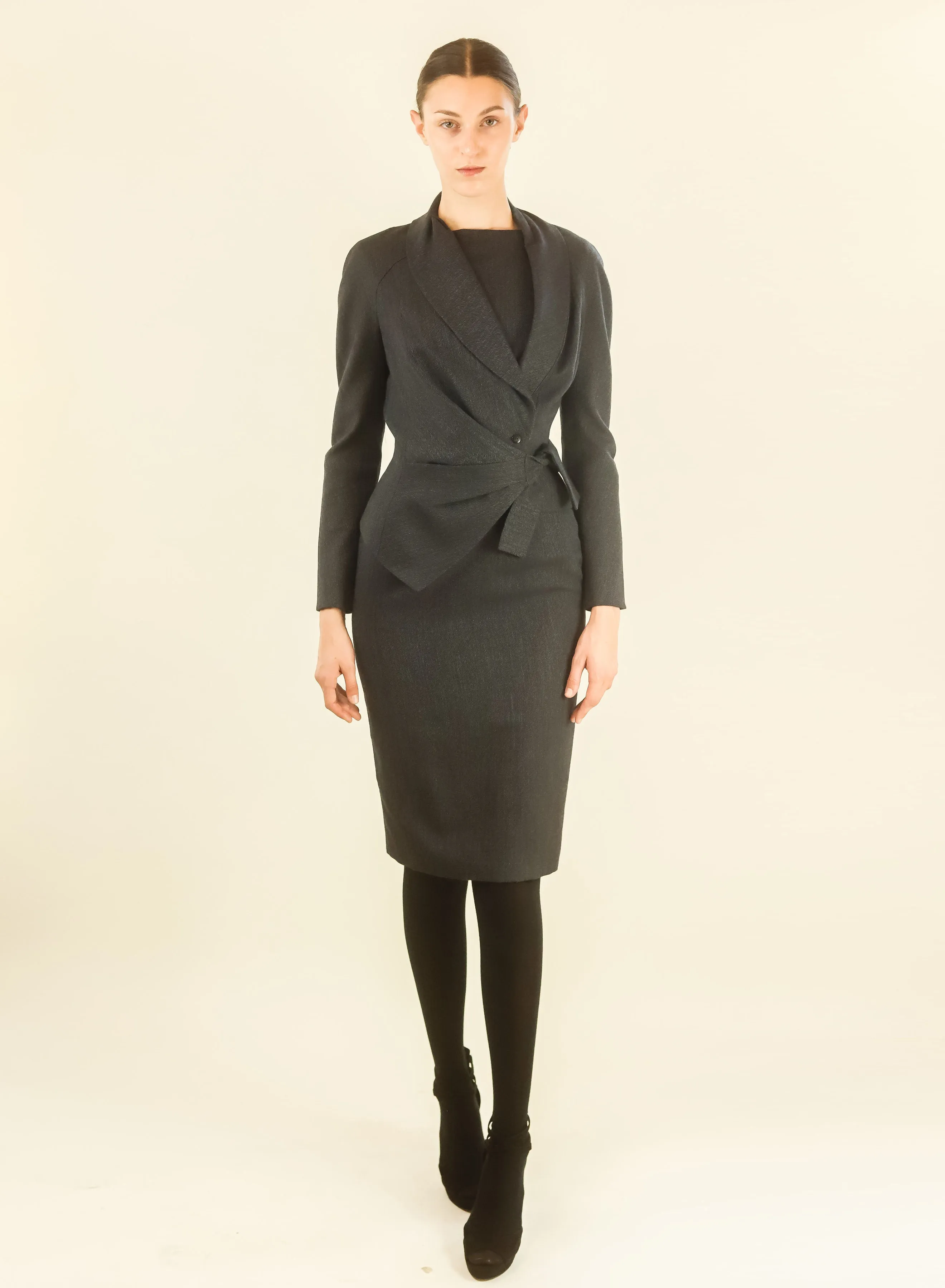 John Galliano Structured Dress and Blazer Set
