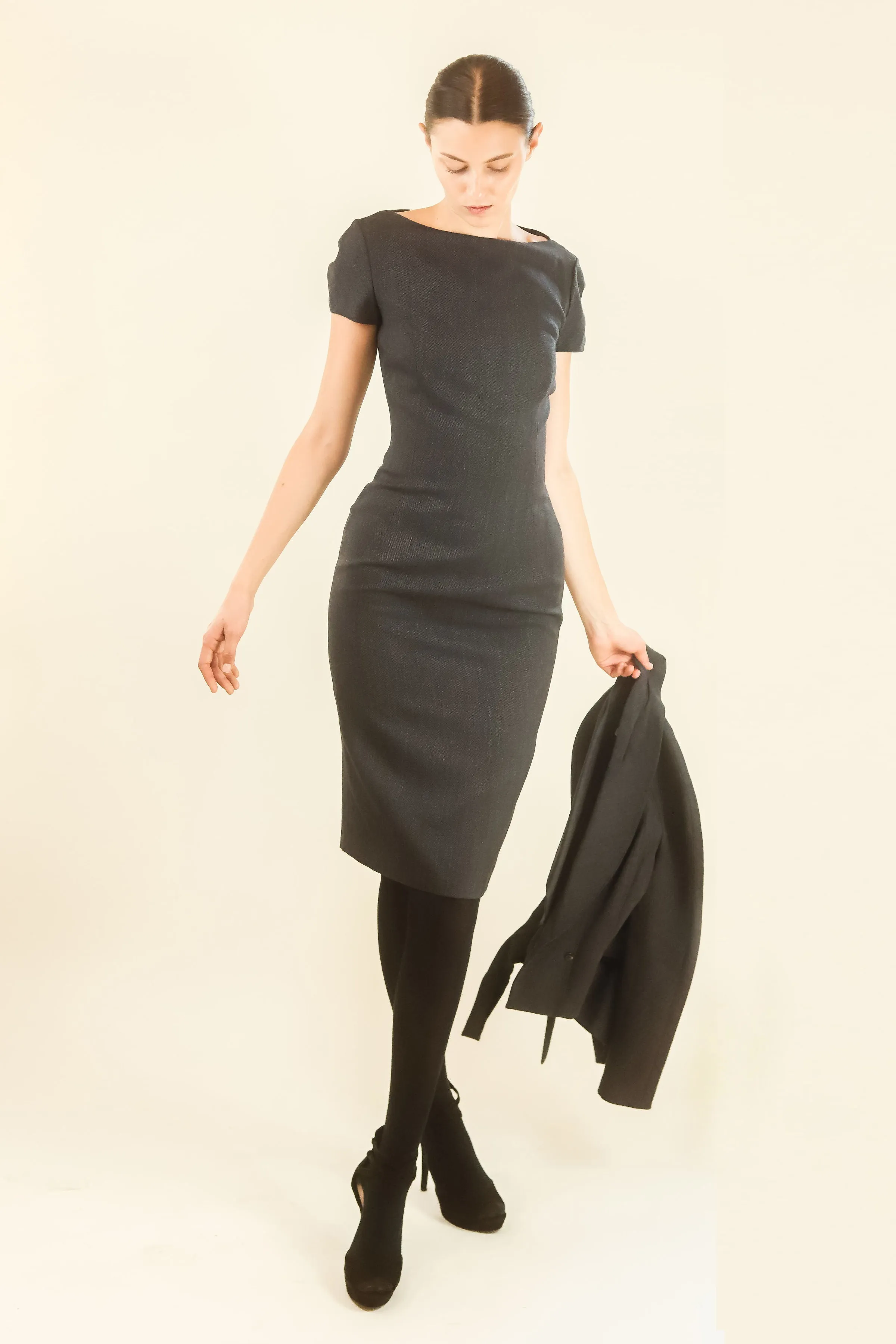 John Galliano Structured Dress and Blazer Set