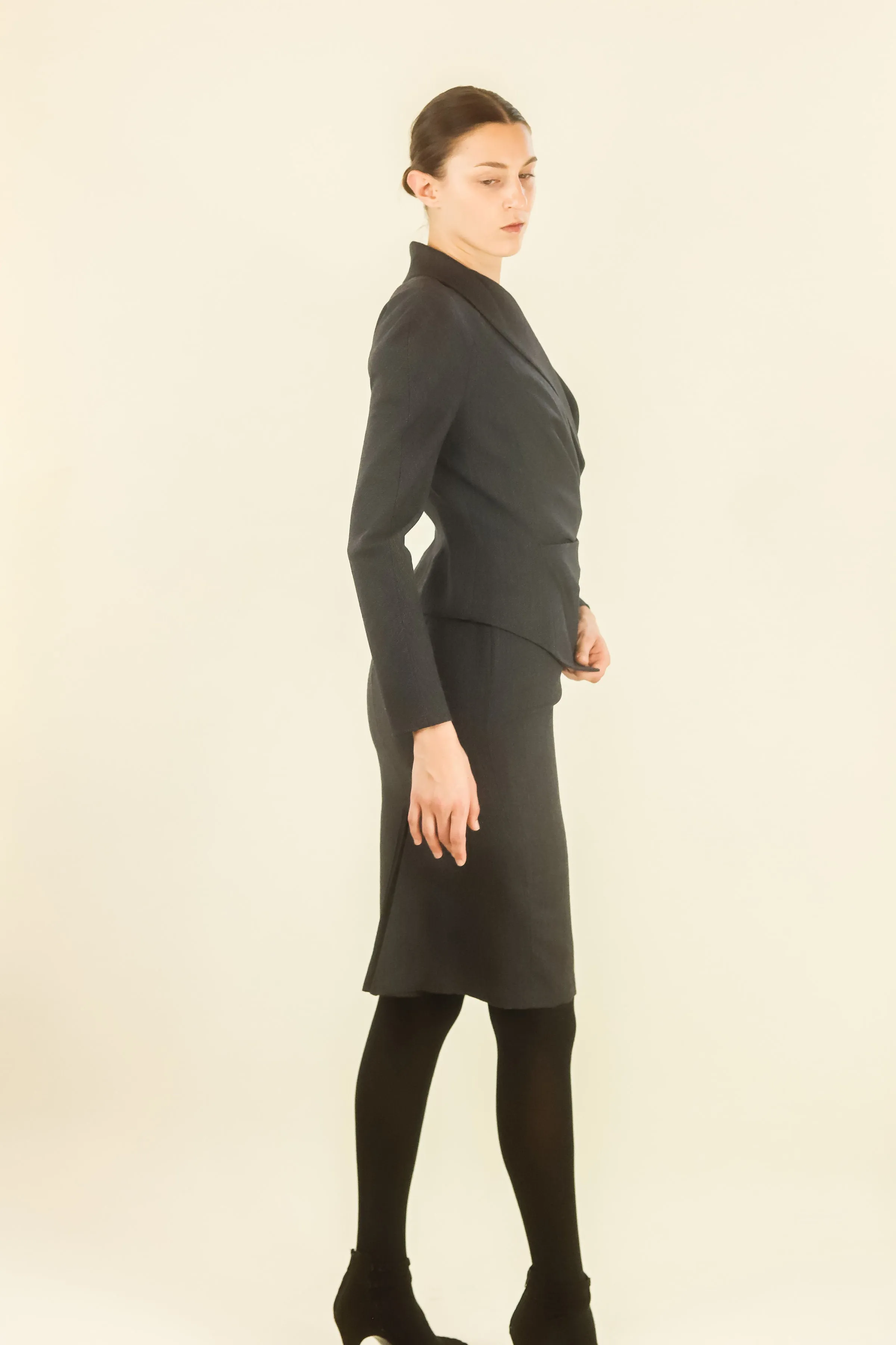 John Galliano Structured Dress and Blazer Set