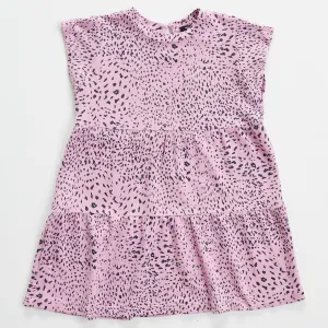Kids Mini Cheetah Ruffle Dress