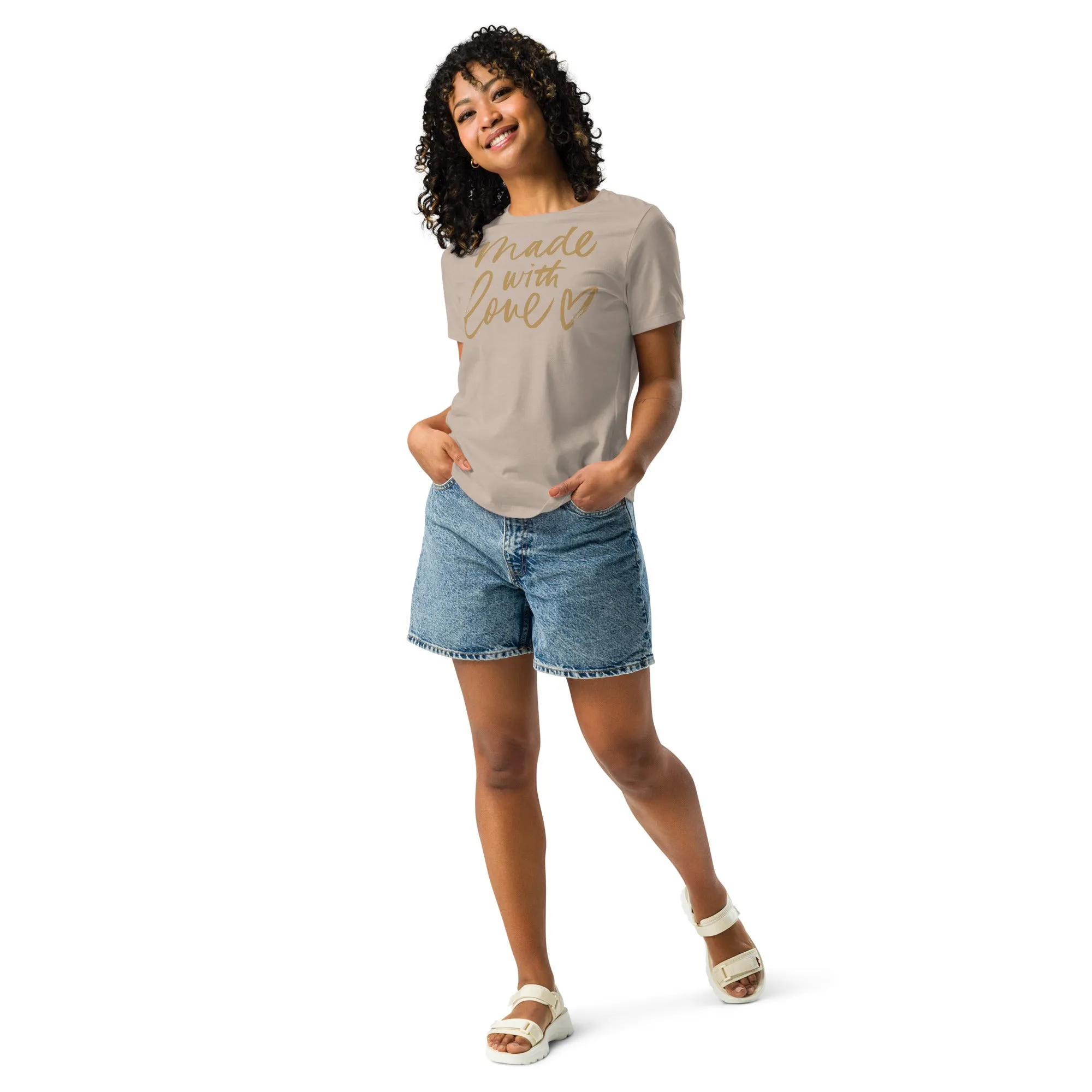 Made with Love Women's Relaxed T-Shirt, lioness-love