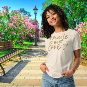 Made with Love Women's Relaxed T-Shirt, lioness-love