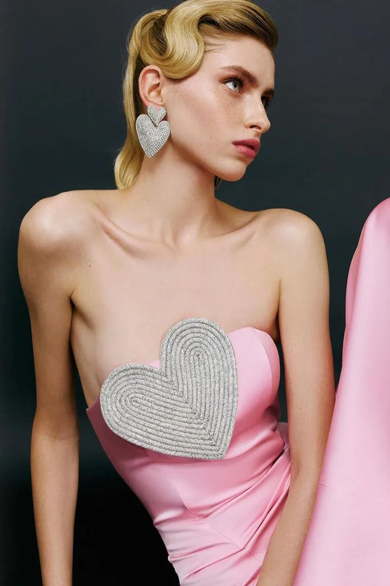 Marchesa Strapless Graceful Maxi Dress