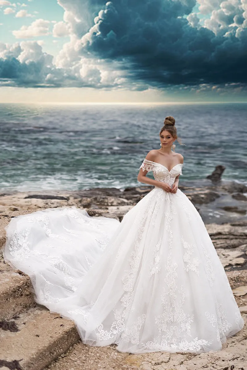 Marley Strapless Graceful A-line Wedding Dress