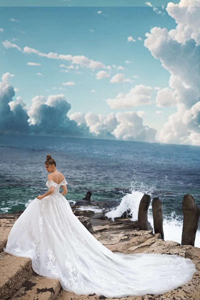 Marley Strapless Graceful A-line Wedding Dress