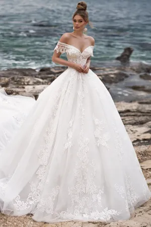 Marley Strapless Graceful A-line Wedding Dress