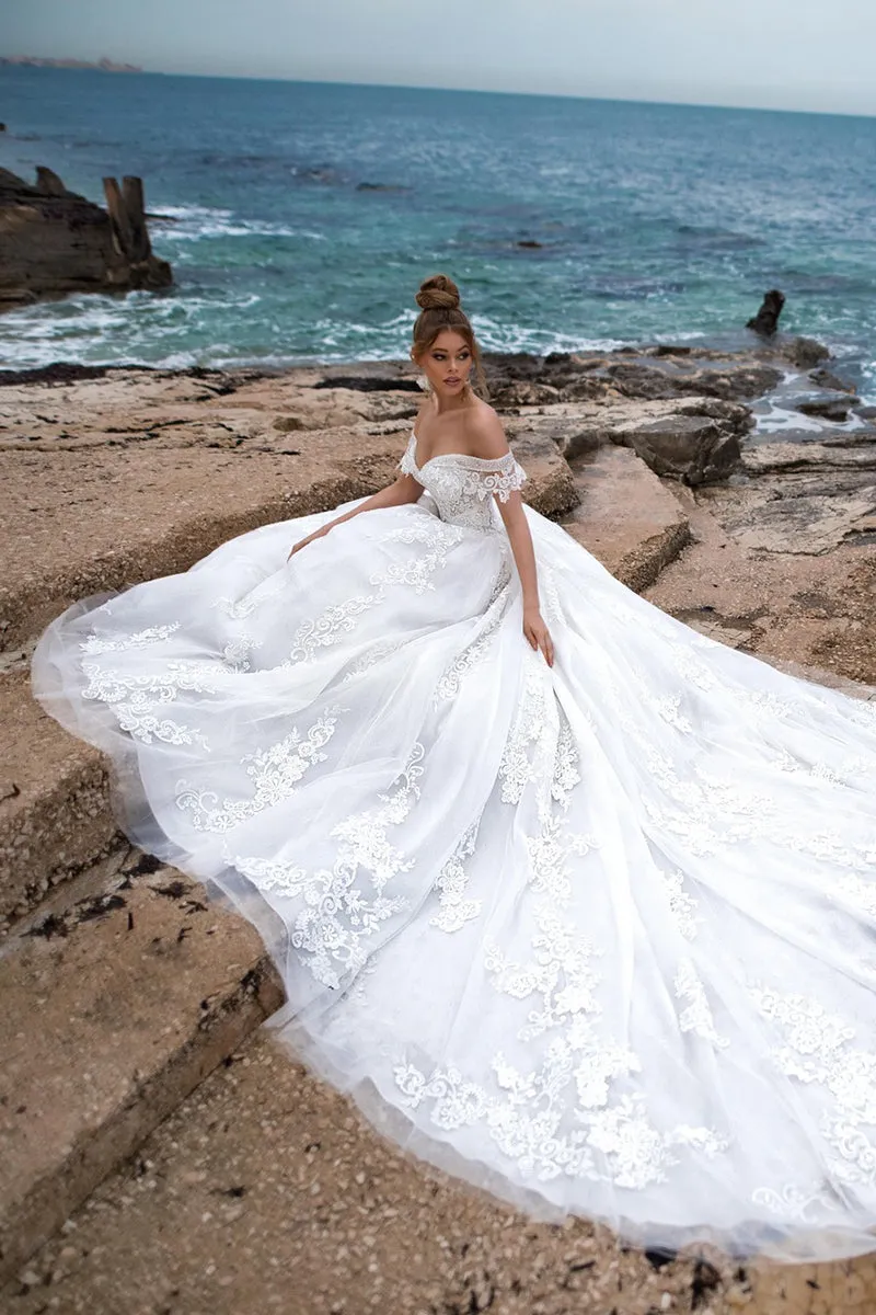 Marley Strapless Graceful A-line Wedding Dress