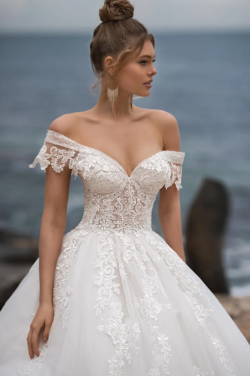 Marley Strapless Graceful A-line Wedding Dress