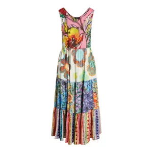 Mixed Long Ruffle Dress in Marseille by Jams World