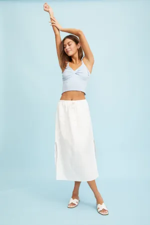 Monet Linen Midi Skirt