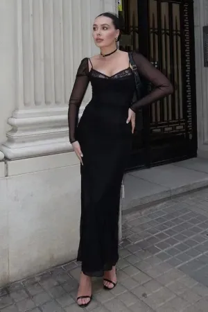 Monroe Long Graceful Sleeve Maxi Dress