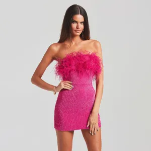 Off Shoulder Bodycon Mini Sequin Dresses