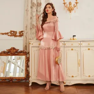Pink Off The Shoulder Dress