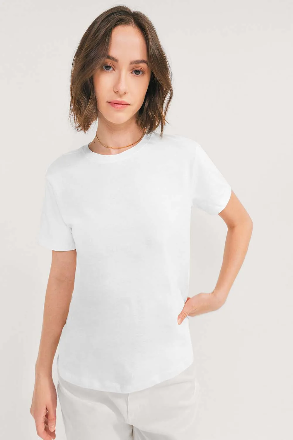 Relaxed Crew Neck T-shirt Bundle (Macademia)