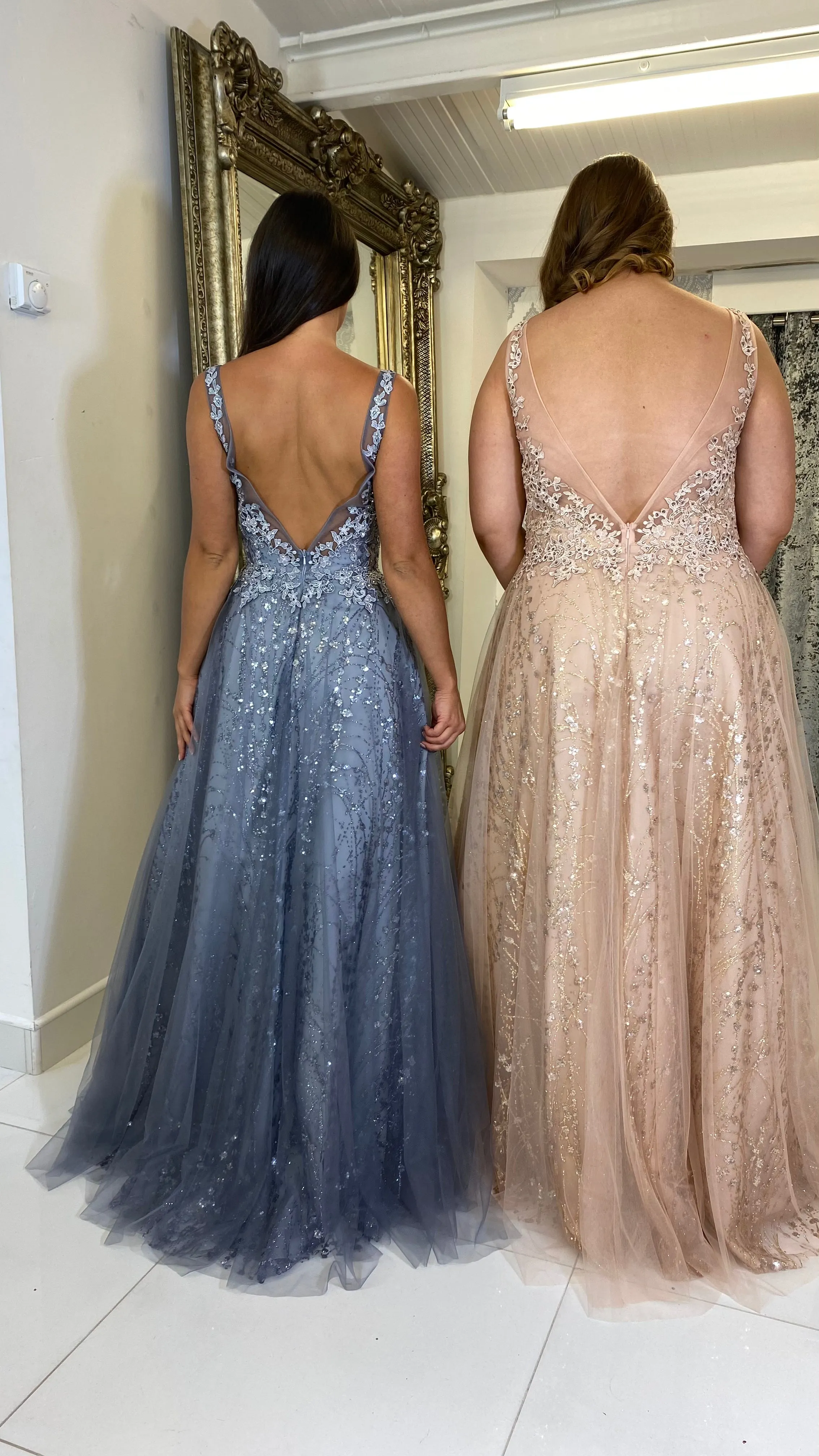 Rose Gold Ball Gown Prom Dress