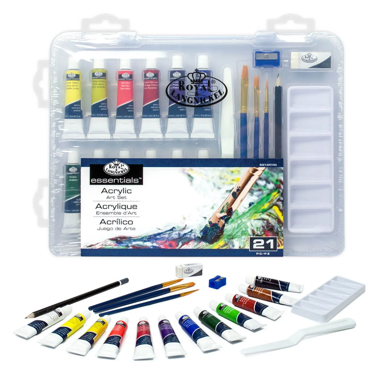 Royal Brush Essentials 21 Piece Case Art Set