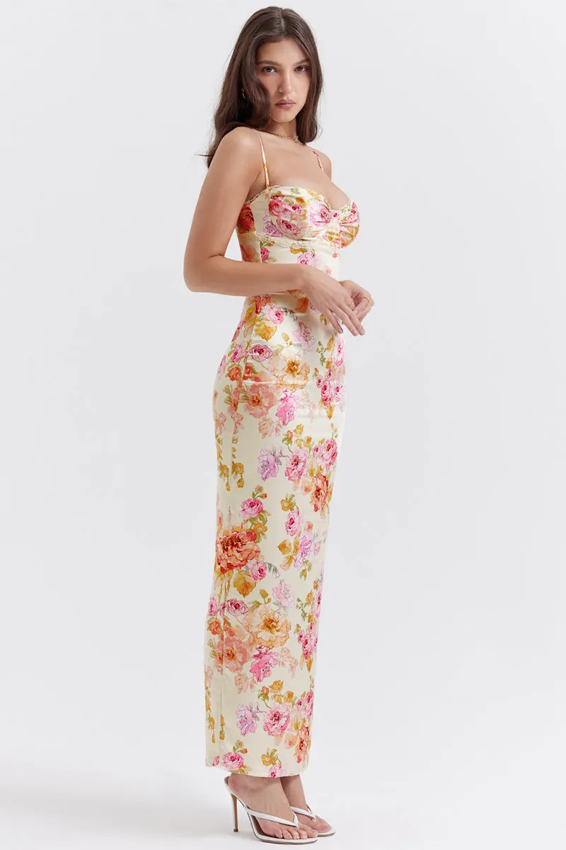 Sicilia Floral Graceful Print Maxi Dress